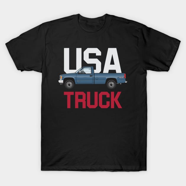 USA Truck 1 LWB Blue T-Shirt by JRCustoms44